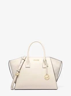 Bolsa satchel em pele e camurça Avril grande | Michael Kors [PT]