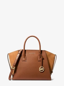 Bolsa satchel em pele e camurça Avril grande | Michael Kors [PT]