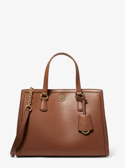 Bolsa satchel em pele granulada Chantal média | Michael Kors [PT]