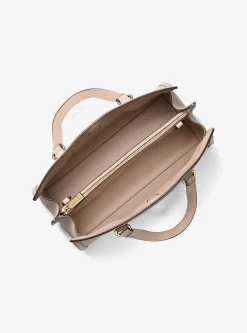 Bolsa satchel em pele granulada Chantal média | Michael Kors [PT]