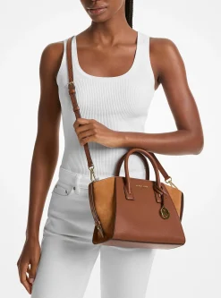 Bolsa Satchel em pele granulada Avril pequena | Michael Kors [PT]