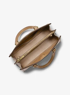 Bolsa satchel em pele granulada Chantal média | Michael Kors [PT]