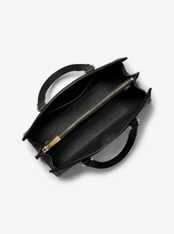 Bolsa satchel em pele granulada Chantal média | Michael Kors [PT]