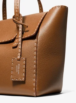 Bolsa satchel em pele granulada costurada à mão Sophia | Michael Kors [PT]