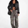 Calças cargo de perna larga em ganga com camuflagem | Michael Kors [PT]