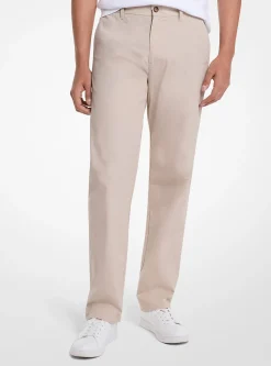 Calças chino em algodão com corte direito Finn | Michael Kors [PT]