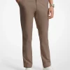 Calças chino em mistura de algodão com corte justo | Michael Kors [PT]