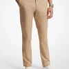 Calças chino em mistura de algodão com corte justo | Michael Kors [PT]