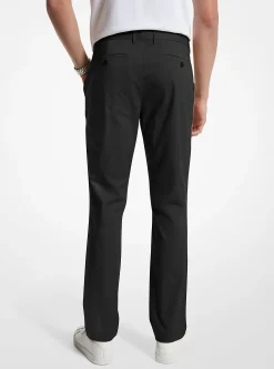 Calças chino em mistura de algodão com corte justo | Michael Kors [PT]
