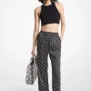 Calças de pijama em cetim com estampado de logótipo Empire | Michael Kors [PT]