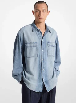 Camisa de cambraia de corte grande | Michael Kors [PT]