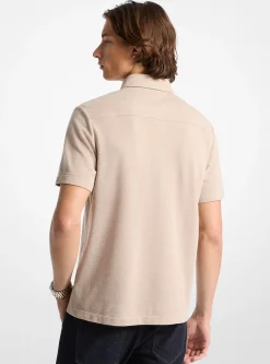 Camisa oxford em piqué em mistura de algodão | Michael Kors [PT]