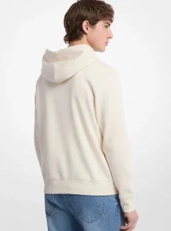 Camisola com capuz em mistura de algodão com logótipo em relevo | Michael Kors [PT]