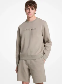 Camisola em mistura de algodão com logótipo em relevo | Michael Kors [PT]