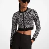 Cardigan com fecho de correr em malha com leopardo em jacquard | Michael Kors [PT]