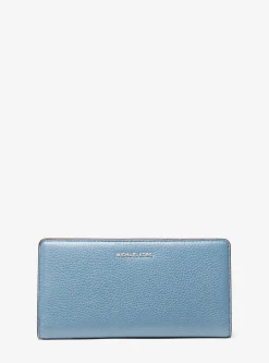 Carteira com mola de pressão à frente em pele granulada Bryant grande | Michael Kors [PT]