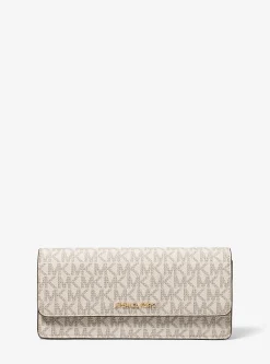 Carteira com mola de pressão à frente com logótipo exclusivo Jet Set grande | Michael Kors [PT]