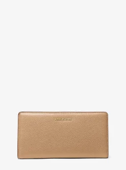 Carteira com mola de pressão à frente em pele granulada Bryant grande | Michael Kors [PT]