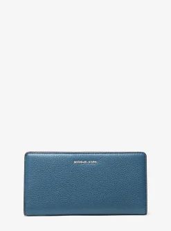 Carteira com mola de pressão à frente em pele granulada Bryant grande | Michael Kors [PT]