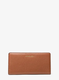 Carteira com mola de pressão à frente em pele granulada Bryant grande | Michael Kors [PT]