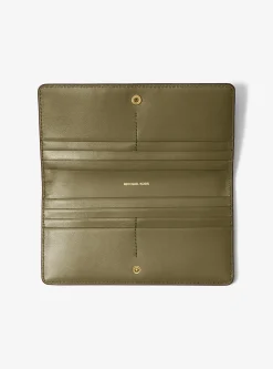 Carteira com mola de pressão à frente em pele granulada Bryant grande | Michael Kors [PT]
