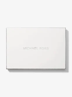 Carteira de mão em pele granulada metalizada grande | Michael Kors [PT]