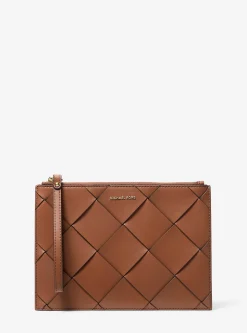 Carteira de mão em pele tecida Jet Set Travel extragrande | Michael Kors [PT]