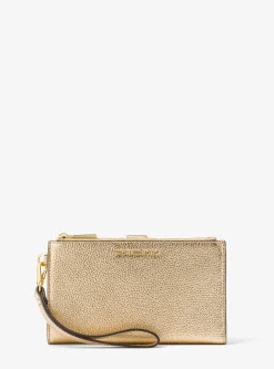 Carteira de mão para smartphone de pele granulada metalizada Adele grande | Michael Kors [PT]