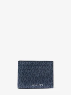 Carteira dobrável com aba adicional e logótipo Harrison | Michael Kors [PT]