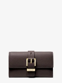 Carteira dobrável em pele granulada Nolita média | Michael Kors [PT]