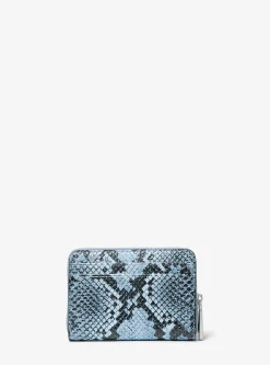Carteira em pele com motivo de cobra em relevo Jet Set pequena | Michael Kors [PT]