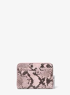 Carteira em pele com motivo de cobra em relevo Jet Set pequena | Michael Kors [PT]