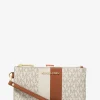 Carteira para smartphone com logótipo exclusivo às riscas Jet Set grande | Michael Kors [PT]
