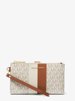 Carteira para smartphone com logótipo exclusivo às riscas Jet Set grande | Michael Kors [PT]