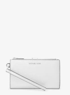 Carteira para smartphone em pele granulada metalizada Jet Set grande | Michael Kors [PT]