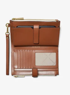 Carteira para smartphone com logótipo exclusivo às riscas Jet Set grande | Michael Kors [PT]