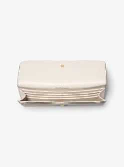 Carteria com mola de pressão à frente em couro saffiano Jet Set grande | Michael Kors [PT]