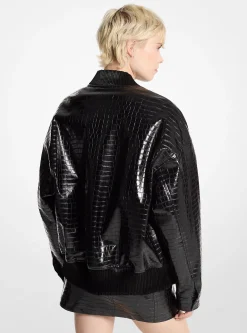 Casaco bomber com motivo de crocodilo em relevo | Michael Kors [PT]