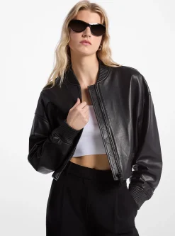 Casaco bomber curto em pele | Michael Kors [PT]