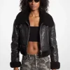 Casaco curto em shearling e pele estalada | Michael Kors [PT]