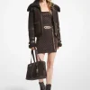 Casaco estilo aviador em shearling e camurça com logótipo em relevo Empire | Michael Kors [PT]