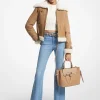 Casaco estilo aviador em shearling e camurça com logótipo em relevo Empire | Michael Kors [PT]