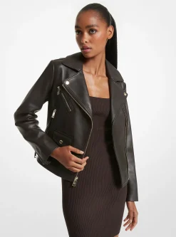Casaco estilo motard em pele | Michael Kors [PT]