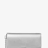 Clutch de couro saffiano metalizado Mona grande | Michael Kors [PT]
