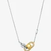 Colar com elos com incrustações em prata de lei banhada a metal precioso Astor | Michael Kors [PT]