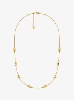 Colar com elos em prata de lei banhado a metal precioso Astor pequeno | Michael Kors [PT]