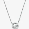 Colar com pingente e logótipo com incrustações em prata de lei banhada a metal precioso Fulton | Michael Kors [PT]