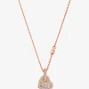 Colar em forma de coração com incrustações em prata de lei banhada a metal precioso | Michael Kors [PT]
