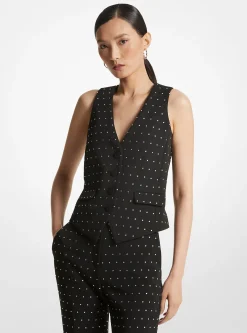Colete em crepe adornado | Michael Kors [PT]