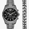 Conjunto de relógio e pulseira Lexington em bronze de tamanho grande | Michael Kors [PT]